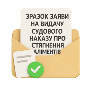 Зразок заяви на видачу судового наказу про стягнення аліментів