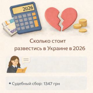 Цена развода в Украине в 2026 году