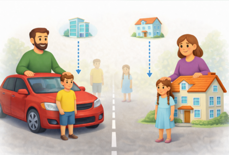 Чи впливає наявність дітей на розподіл 2 та більше об'єктів рухомого або нерухомого майна?