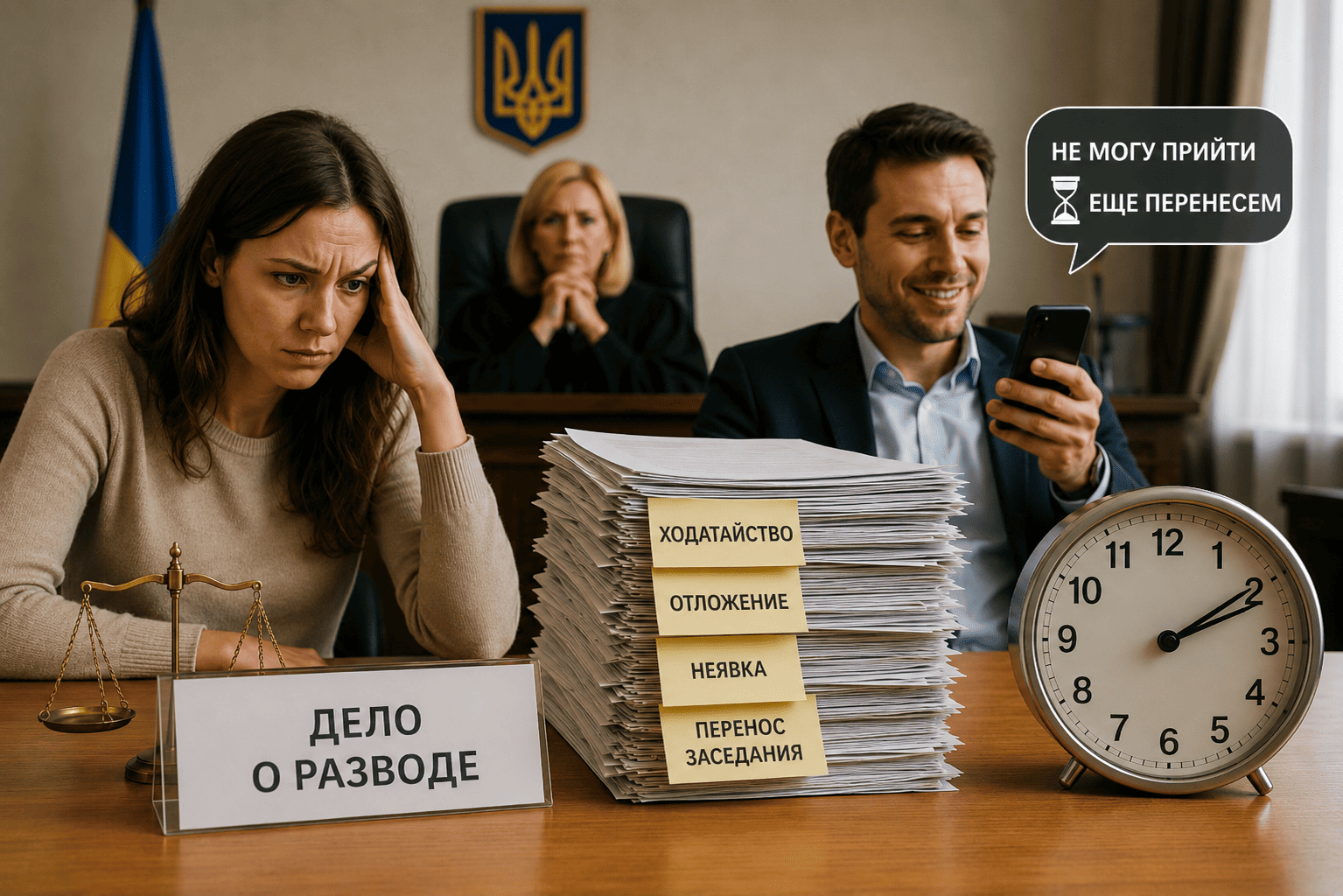 Развод, если ответчик намеренно затягивает суд