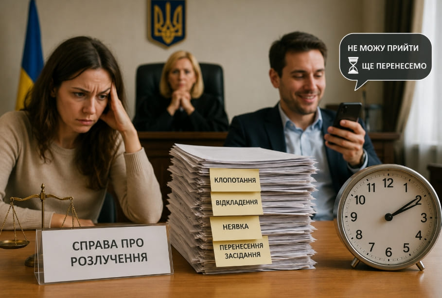 Розлучення, якщо відповідач навмисно затягує суд
