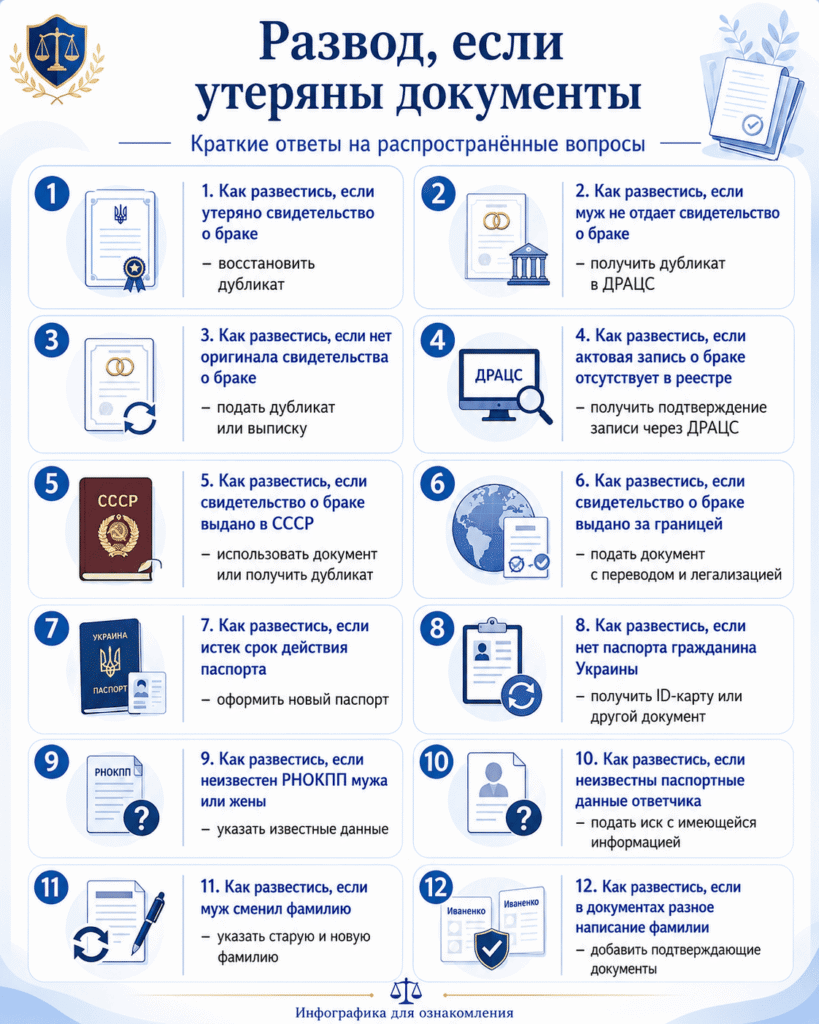 Как развестись, если потеряны документы