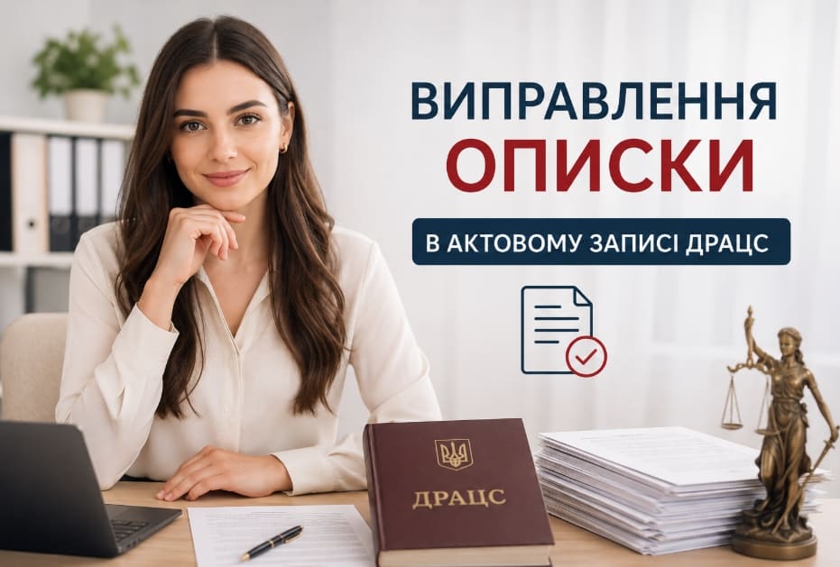 Помощь в исправлении опечаток в актовых записях ДРАЦС для тех, кто находится за границей