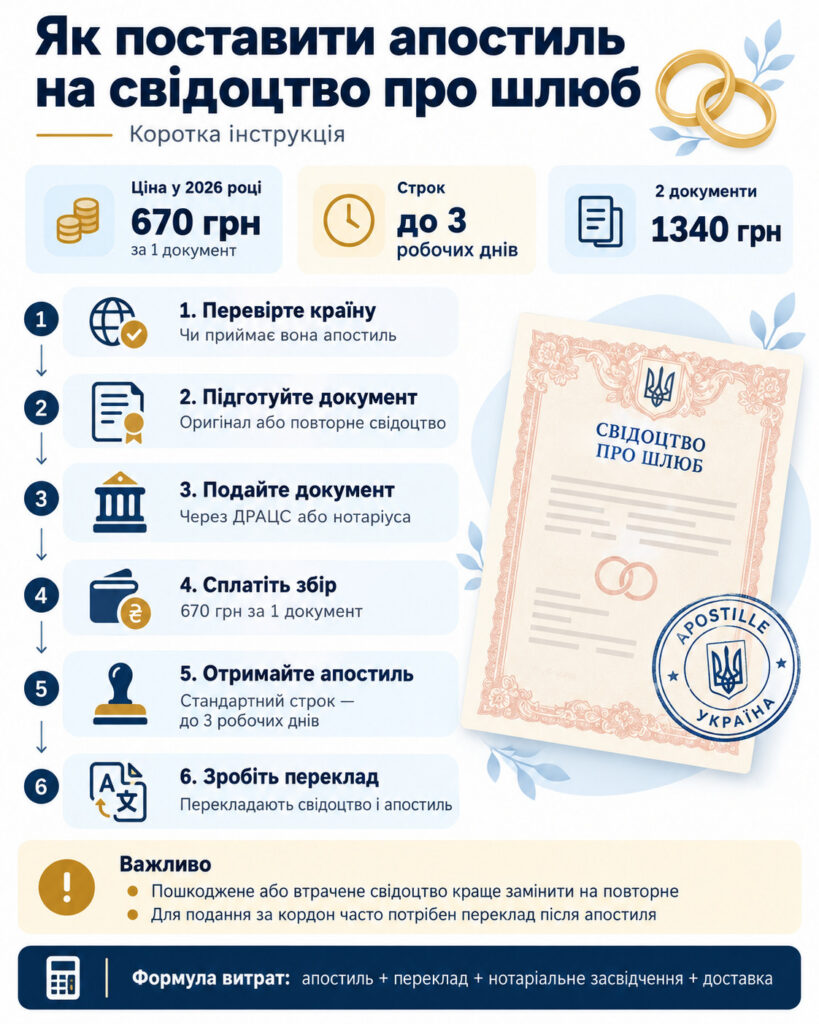 Як поставити апостиль на свідоцтво про шлюб?