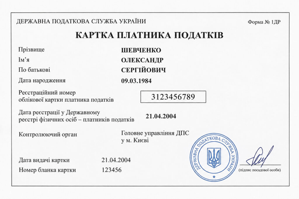 Допомога в отриманні ідентифікаційного коду фізичної особи з України за кордоном