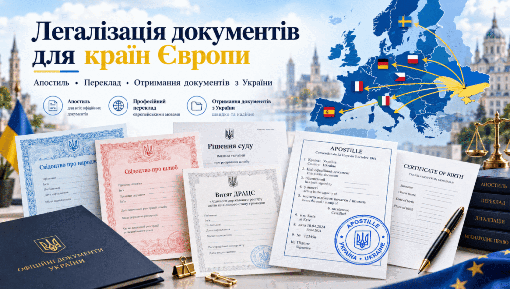 Як легалізувати документи для країн Європи?