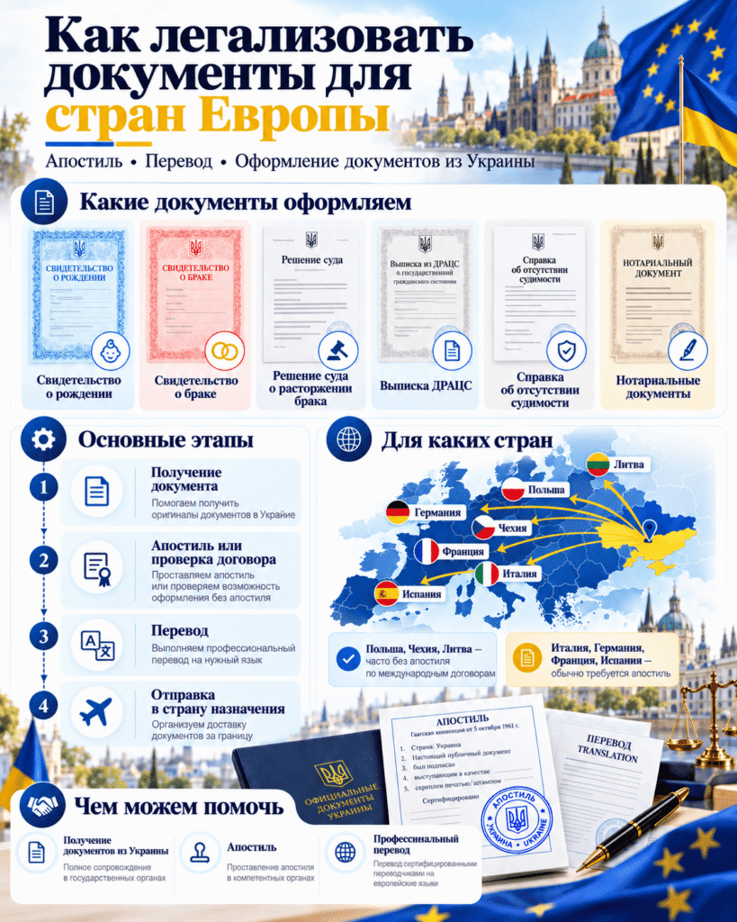 Как легализовать документы для Европы?